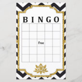 Black White Chevron bingo (Voorkant)