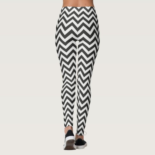 Black White Chevron Leggings (Achterkant)