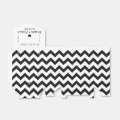 Black White Chevron Names Date Wedding Favor Bedankdoosjes (Uitgevouwen)