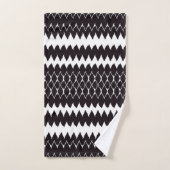 Black White Chevron Pattern Bad Handdoek (Handdoek)