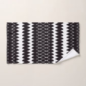 Black White Chevron Pattern Bad Handdoek (Handdoek)