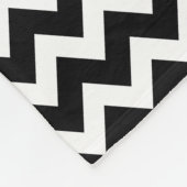 Black White Chevron Pattern Modern Fleece Deken (Hoek)