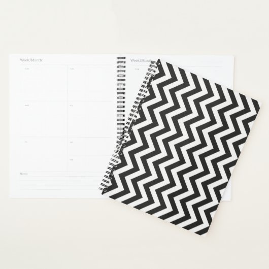 Black White Chevron Planner (Display)