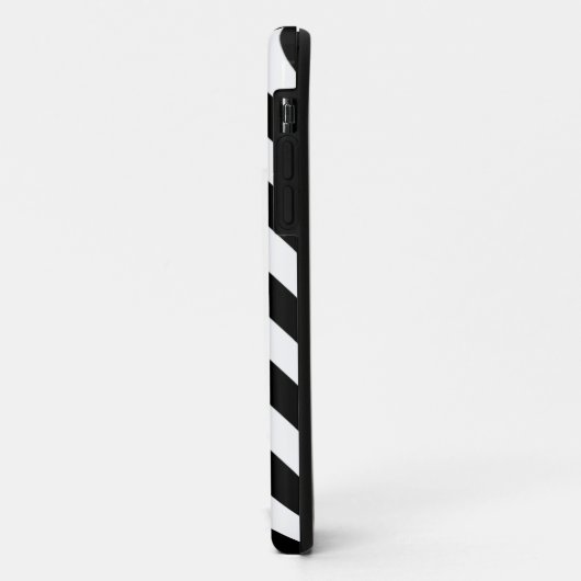Black White Chevron Stripes iPhone 5 Hoesje (Achterkant/links)