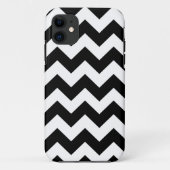 Black White Chevron Stripes iPhone 5 Hoesje (Achterkant)