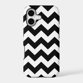 Black White Chevron Stripes iPhone 5 Hoesje