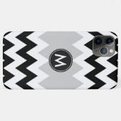 Black White Chevron Stripes Pattern Case-Mate iPhone Case (Achterkant (horizontaal))
