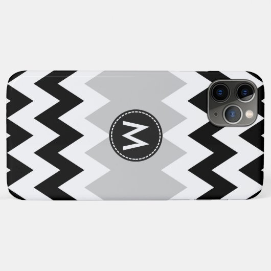 Black White Chevron Stripes Pattern Case-Mate iPhone Case (Achterkant (horizontaal))