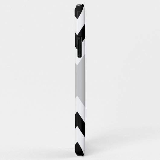 Black White Chevron Stripes Pattern Case-Mate iPhone Case (Achterkant/rechts)