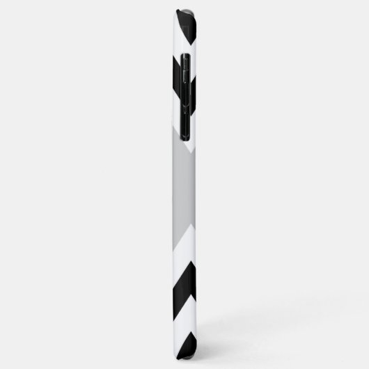 Black White Chevron Stripes Pattern Case-Mate iPhone Case (Achterkant/links)