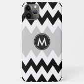Black White Chevron Stripes Pattern Case-Mate iPhone Case (Achterkant)