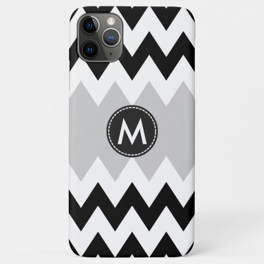 Black White Chevron Stripes Pattern Case-Mate iPhone Case (Achterkant)