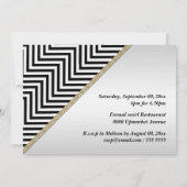 Black white chevron verloving Day CUSTOM Kaart (Achterkant)