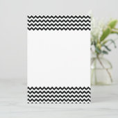 Black White Chevrons Invitation Kaart (Staand voorkant)