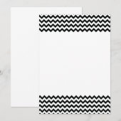 Black White Chevrons Invitation Kaart (Voorkant / Achterkant)