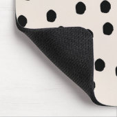 Black & White Chic-Stippen Mousepad Muismat (Hoek)