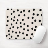 Black & White Chic-Stippen Mousepad Muismat (Met muis)