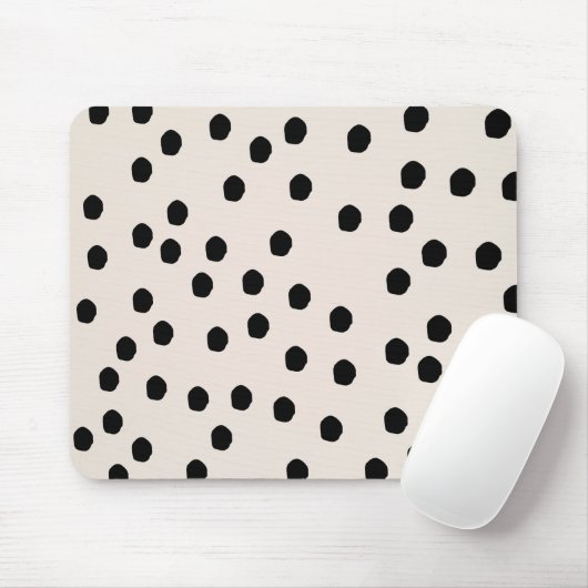 Black & White Chic-Stippen Mousepad Muismat (Met muis)