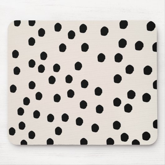Black & White Chic-Stippen Mousepad Muismat (Voorkant)
