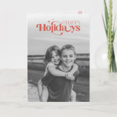 Black & White Children Photo Christmas Folded Feestdagen Kaart (Voorkant)