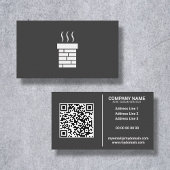Black White Chimney Sweep Service Visitekaartje