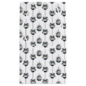 Black White Christmas Klein Cadeauzakje (Achterkant)