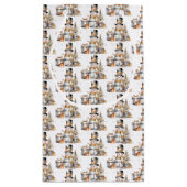 Black White Christmas Klein Cadeauzakje (Achterkant)