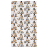 Black White Christmas Klein Cadeauzakje (Voorkant)