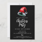 Black & White Christmas Party Invitation Kaart (Voorkant)