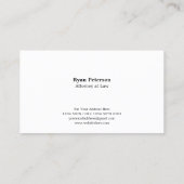 Black & White Chrome Schaal van Gerechtigheid op Z Visitekaartje (Achterkant)