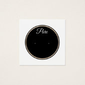 Black White Circle Study Earring Display Holder Vierkante Visitekaartjes (Voorkant)