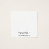 Black White Circle Study Earring Display Holder Vierkante Visitekaartjes (Achterkant)