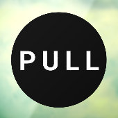 Black & White Circular Pull Deuren Business Raamsticker (Vel 3)