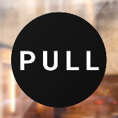 Black & White Circular Pull Deuren Business Raamsticker (Vel 2)