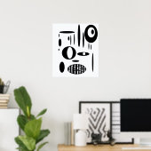 Black & white Cirkel Talk Poster (Thuiskantoor)