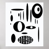 Black & white Cirkel Talk Poster (Voorkant)