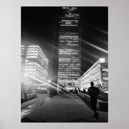 Black & White City Lights Poster (Voorkant)
