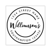 Black White City Locatie Adres Stempel (Afrduk)