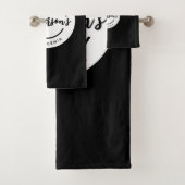 Black White City Plaats Locatie Naam Circle Bad Handdoek (Insitu)