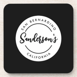 Black White City Plaats Locatie Naam Circle Bier Onderzetter