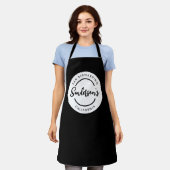 Black White City Plaats Locatie Naam Circle Schort (Gedragen)