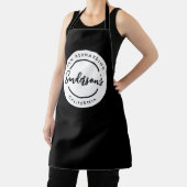 Black White City Plaats Locatie Naam Circle Schort (Insitu)