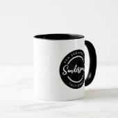 Black White City Town Place Location Name Circle  Mok (Voorkant rechts)