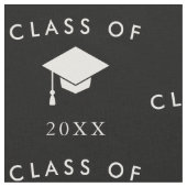 Black White Class of Year Afstuderen Stof (Close Up)