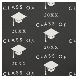 Black White Class of Year Afstuderen Stof