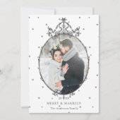 Black & White Classic Christmas 2 Photo    Feestdagenkaart (Voorkant)