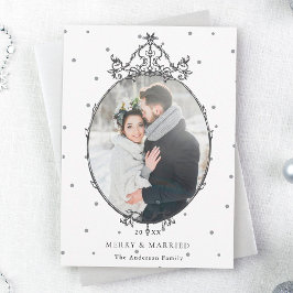 Black & White Classic Christmas 2 Photo    Feestdagenkaart