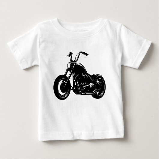 Black White Classic Cruiser Motorcycle Vector Art (Voorkant)