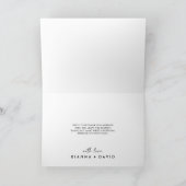 Black White Classic Folded Happy Birthday Bedankkaart (Binnen)