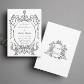 Black & White Classic Frame Wedding            Kaart